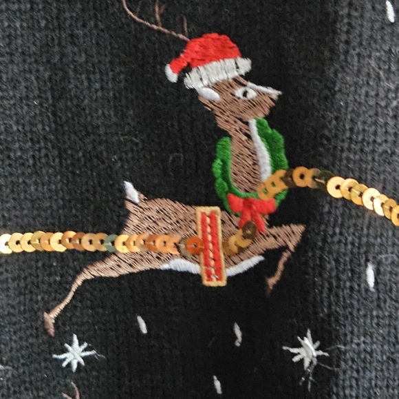Karen Scott Christmas sweater size 2X lots of sparkling sequins - Picture 9 of 15